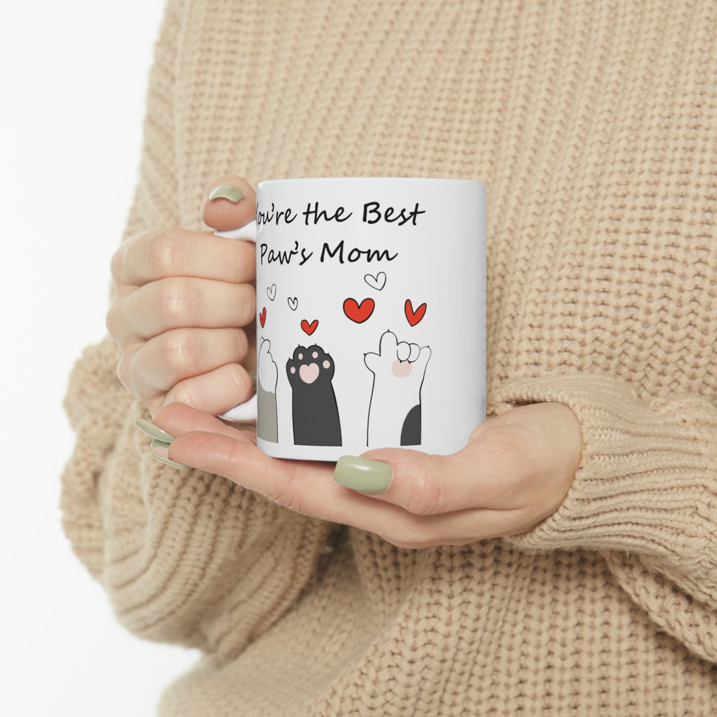 You are the Best Paw'Mom. Mother's Day Gift Ceramic Mug, 11oz 11oz