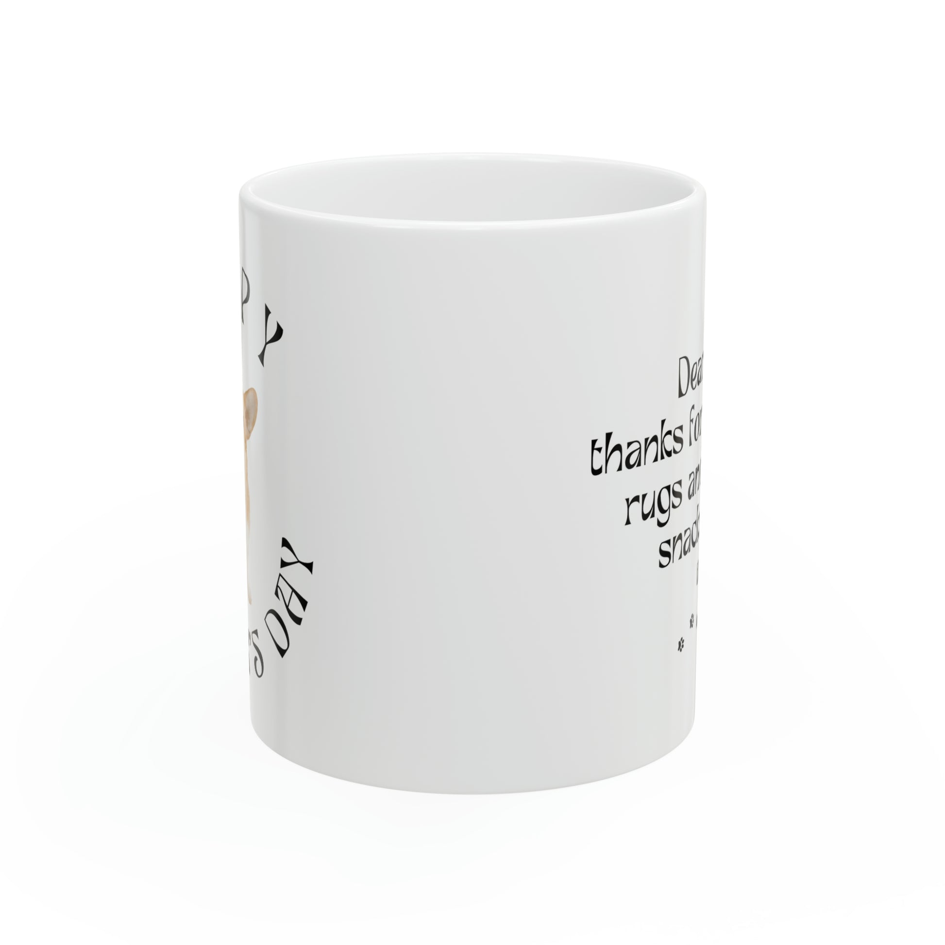 Pawfect Portrait . Personalized Gratitude Ceramic Mug for Dog Moms. 11 ounces.