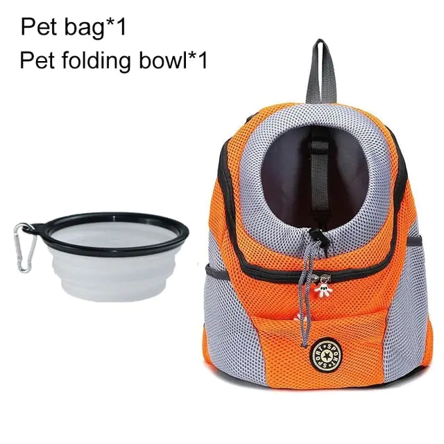 PawPack Adventure Bag Orange with Bowl S for 0-5kg