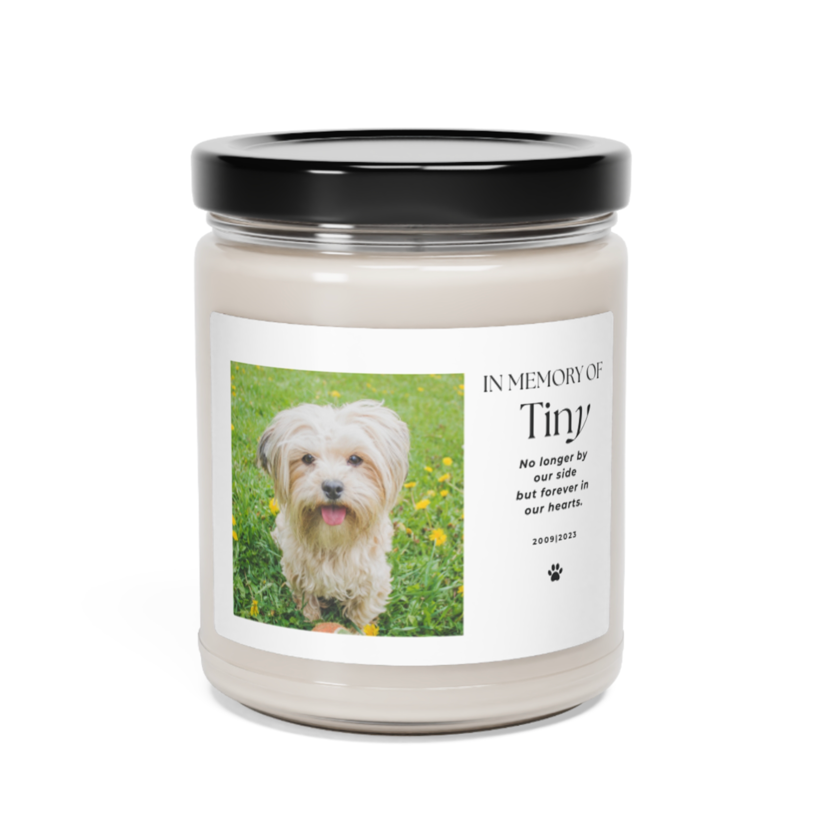 Custom Scented Soy Candle, 9oz – Fragrant Memorial for Cherished Pets