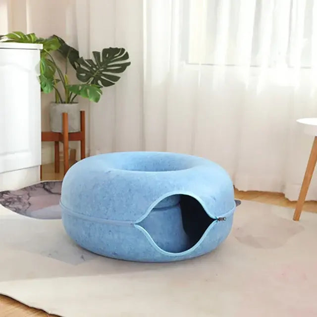 DonutNap Pet Bed Blue S