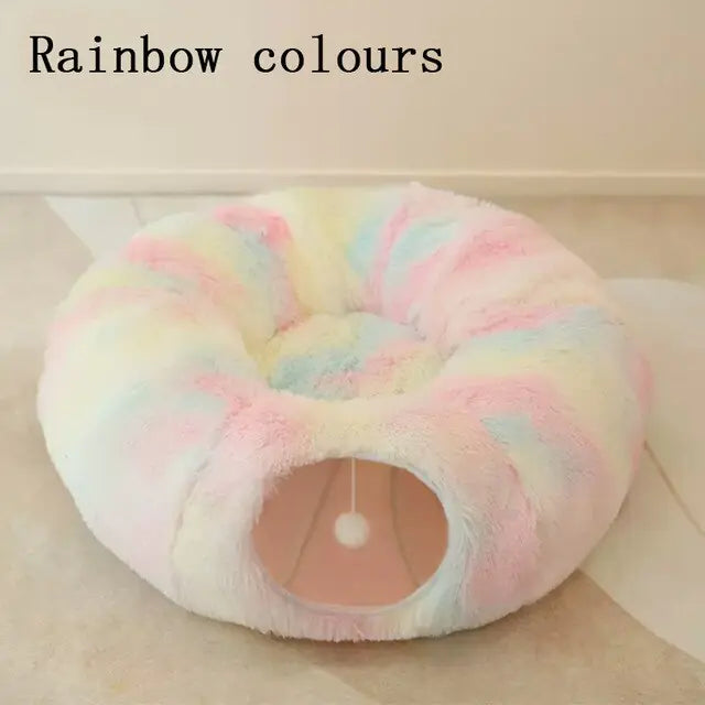 Cat Beds House and Toy Rainbow colours 95cm diameter