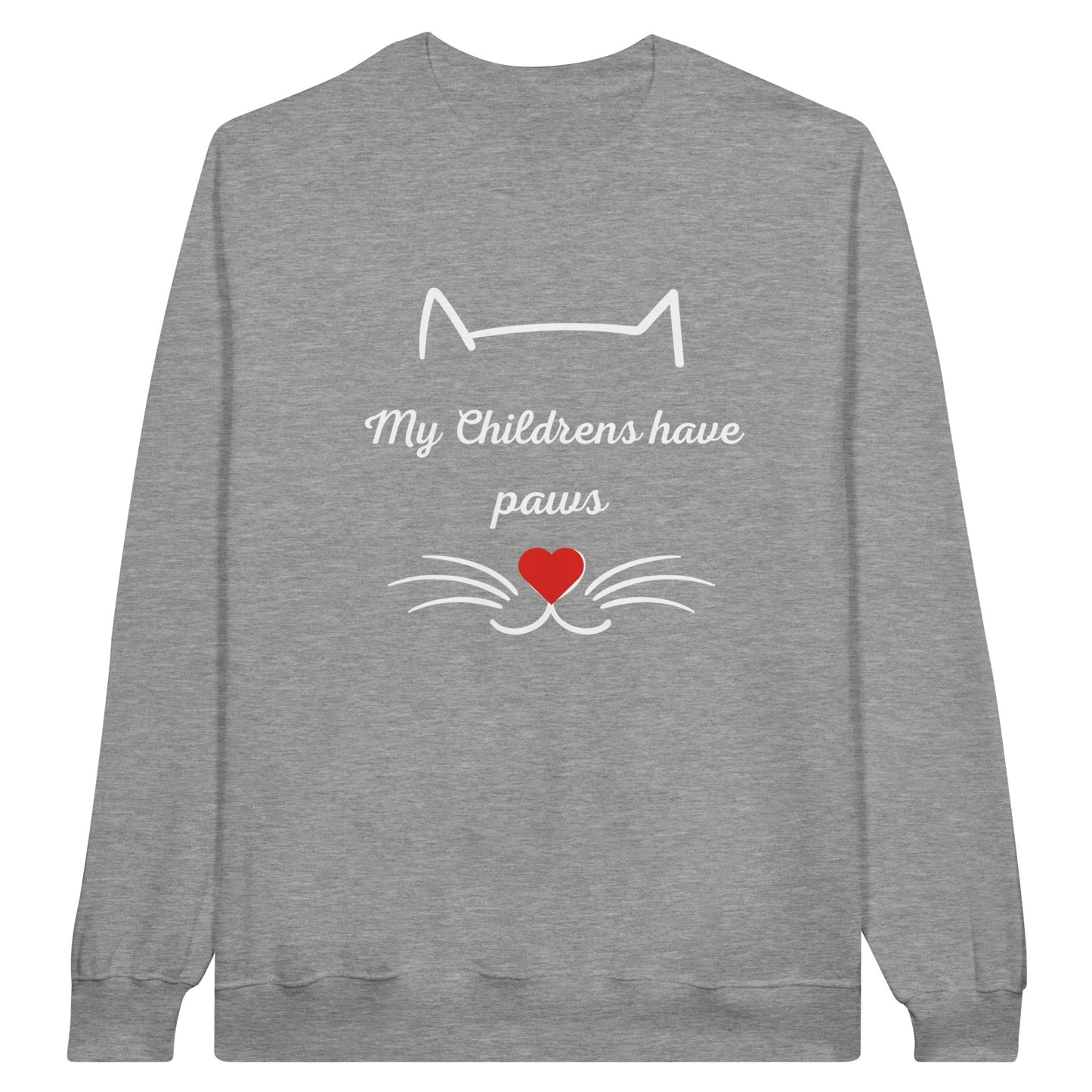 Custom "Paws of Love" Creewneck Sweatshirt Ash