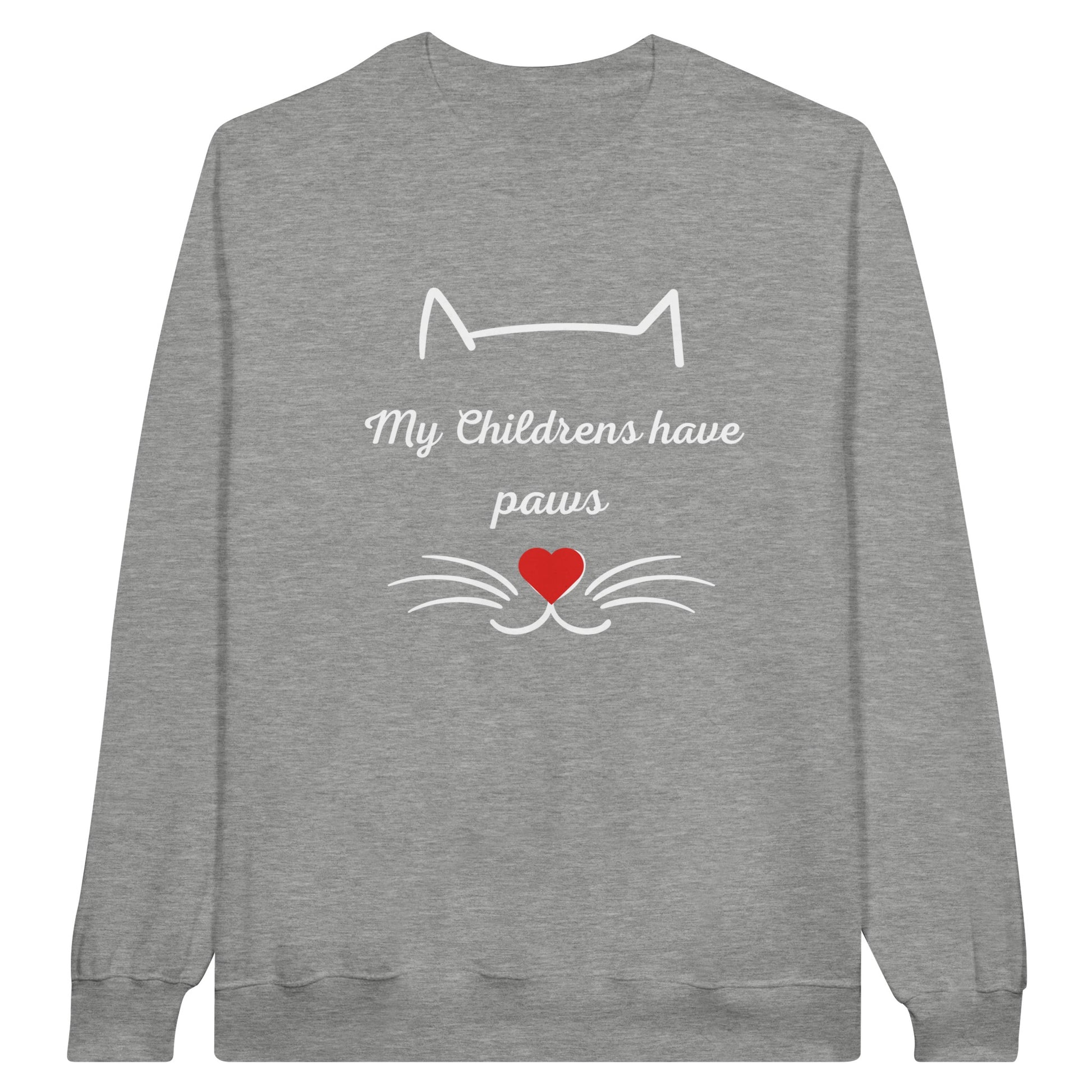 Custom "Paws of Love" Creewneck Sweatshirt Ash