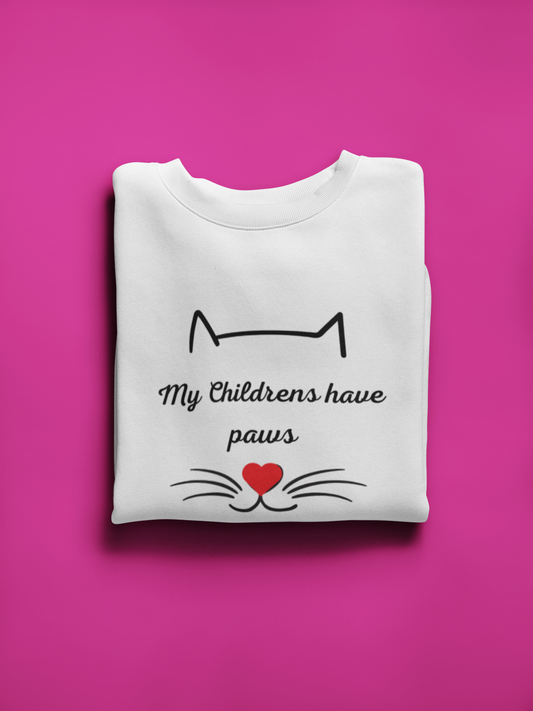 Four Paws Love Cropped Crewneck: Purr-fectly Playful Edition