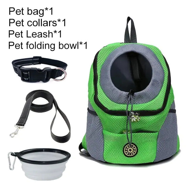 PawPack Adventure Bag Green Set 1 M for 5-10kg