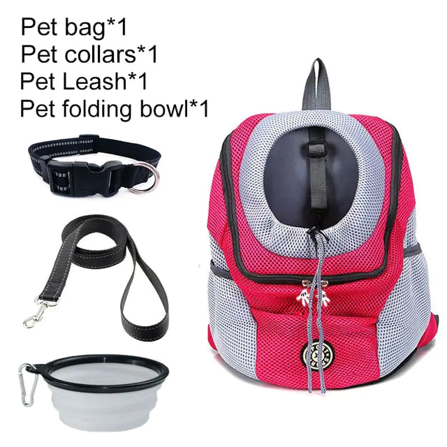 PawPack Adventure Bag Rose red set 1 M for 5-10kg