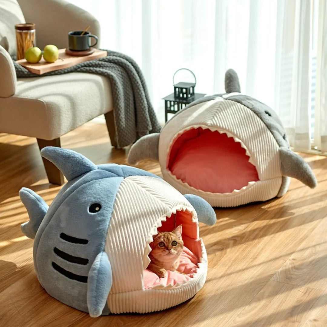 Dive into Comfort! Shark-Shaped Pet Bed: The Cozy Retreat Your Pet Craves