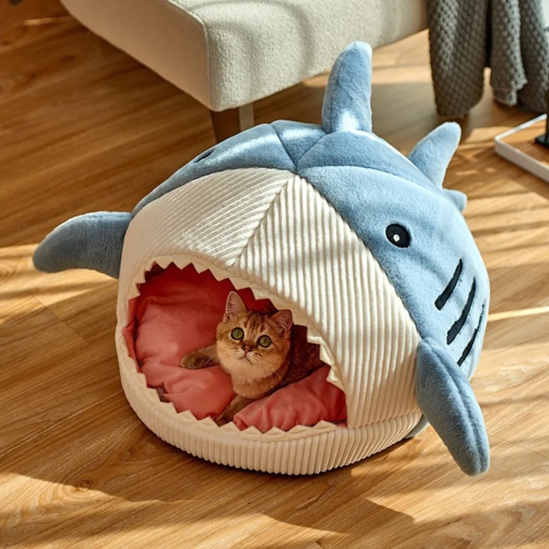 Dive into Comfort! Shark-Shaped Pet Bed: The Cozy Retreat Your Pet Craves