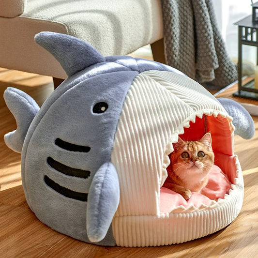 Dive into Comfort! Shark-Shaped Pet Bed: The Cozy Retreat Your Pet Craves