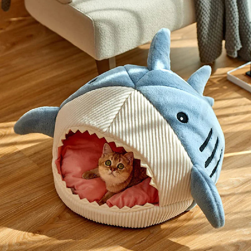 Dive into Comfort! Shark-Shaped Pet Bed: The Cozy Retreat Your Pet Craves